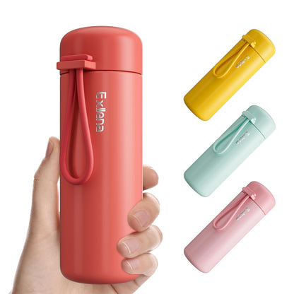 Exllena Mini Water Bottle 5oz, This is A EXTRA MINI Flask! Small Insulated Water Bottle for Hot&Cold Drinks, Water Bottle Purse with Carry Handle - 100% Leakproof Perfect for Travel...(Mint)
