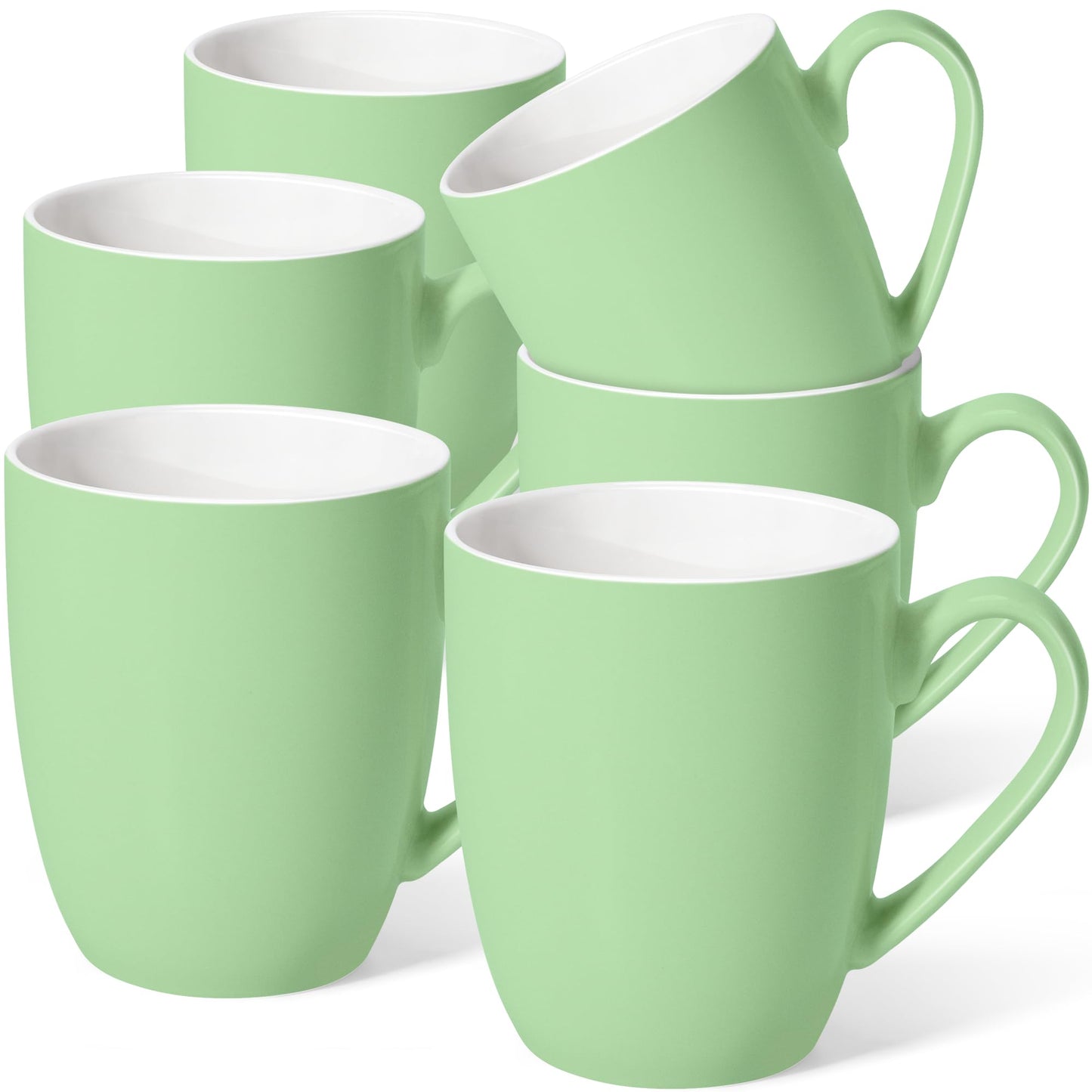 Urbanstrive 16 oz Large Coffee Mugs Set of 4 Ceramic Coffee Mug White Coffee Cups Tea Cups Idea Gift for Women Men House Warming Gifts New Home Office, White 4 Pack