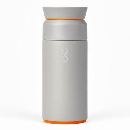Ocean Bottle Brew Flask 12 oz | Insulated Travel Flask for Hot & Cold Drinks | Recycled Stainless Steel | Sustainable, Eco Friendly Gift (Rock Grey)
