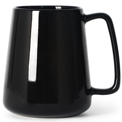 24 OZ Large Coffee Mug, Nice Ceramic Tea Cup with Big Handle for Dad Men Women, Unique Style For Any Kitchen, White