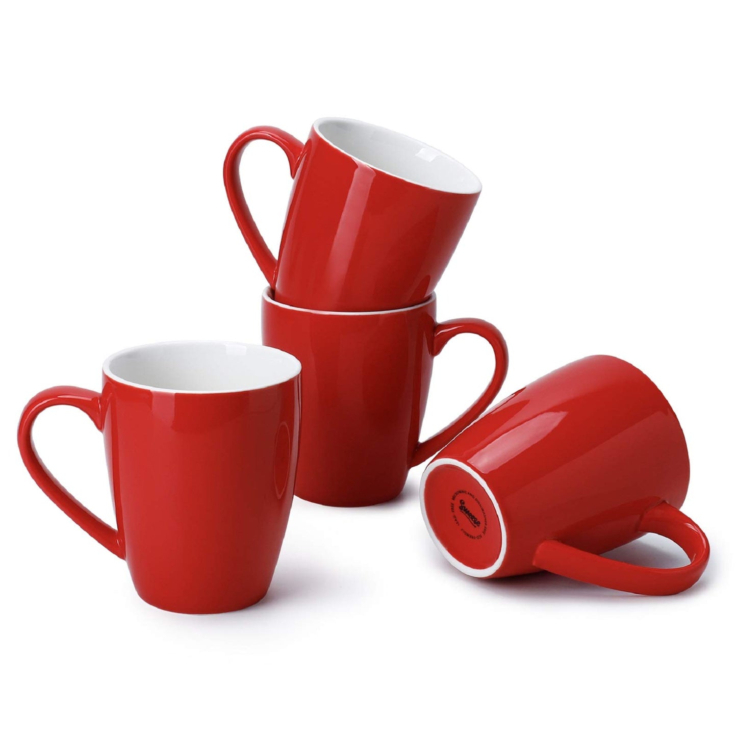 Sweese Porcelain Coffee Mugs - 16 Ounce - Set of 6, Cups for Latte, Hot Tea, Cappuccino, Mocha, Cocoa, White