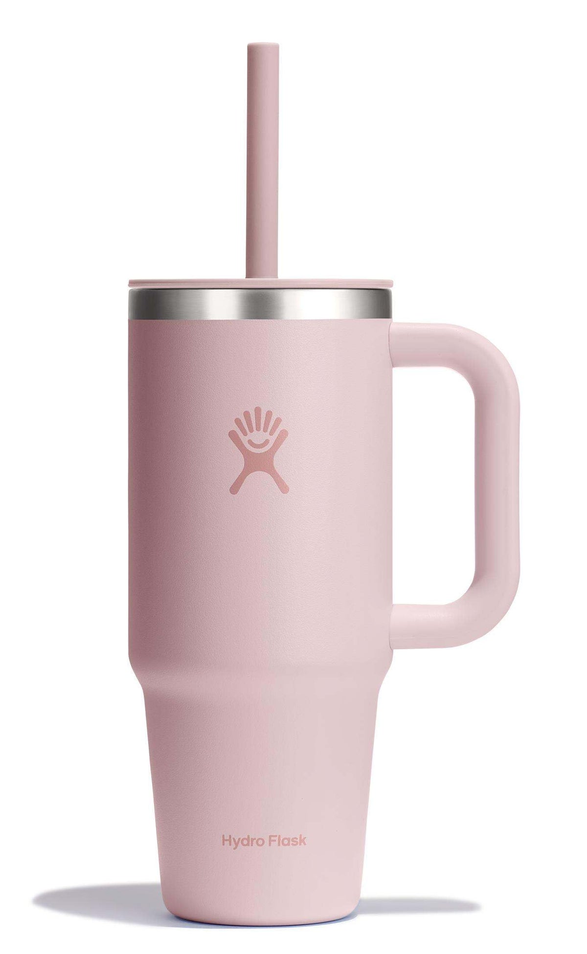 Hydro Flask Travel Tumbler with Handle, Lid and Straw - Insulated Stainless Steel in 40 Oz Trillium