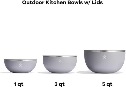 Hydro Flask Outdoor Kitchen Bowl - Stainless Steel Dinnerware Reusable Camping Gear Mess Kit - Dishwasher Safe, BPA-Free, Non-Toxic