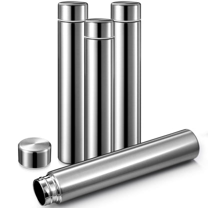 Vesici 4 Pack Silver Slim Stainless Steel Insulated Water Bottle