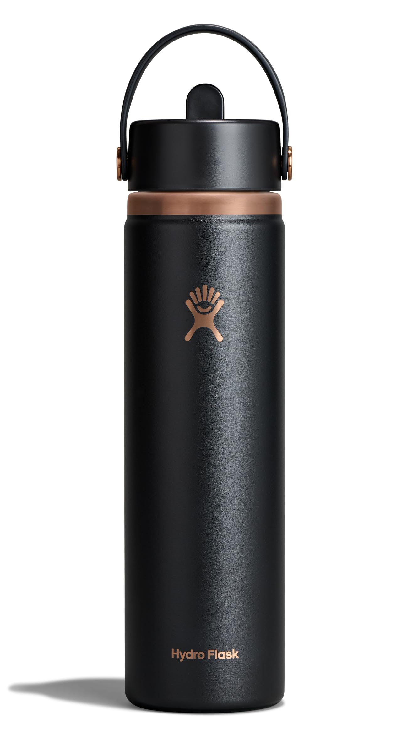 Hydro Flask Water Bottle - Insulated Stainless Steel - Wide Mouth Flex Straw Lid, Non Spill, Leakproof and Refillable in 32 Oz Tonal Birch