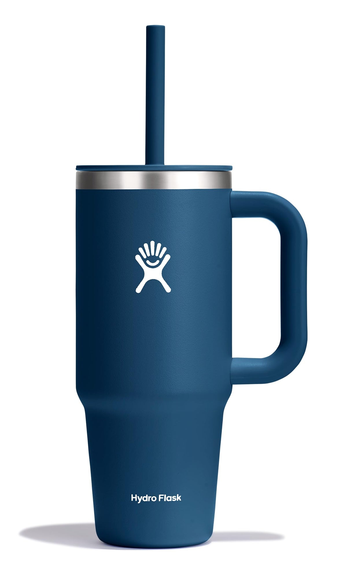 Hydro Flask Travel Tumbler with Handle, Lid and Straw - Insulated Stainless Steel in 40 Oz Trillium