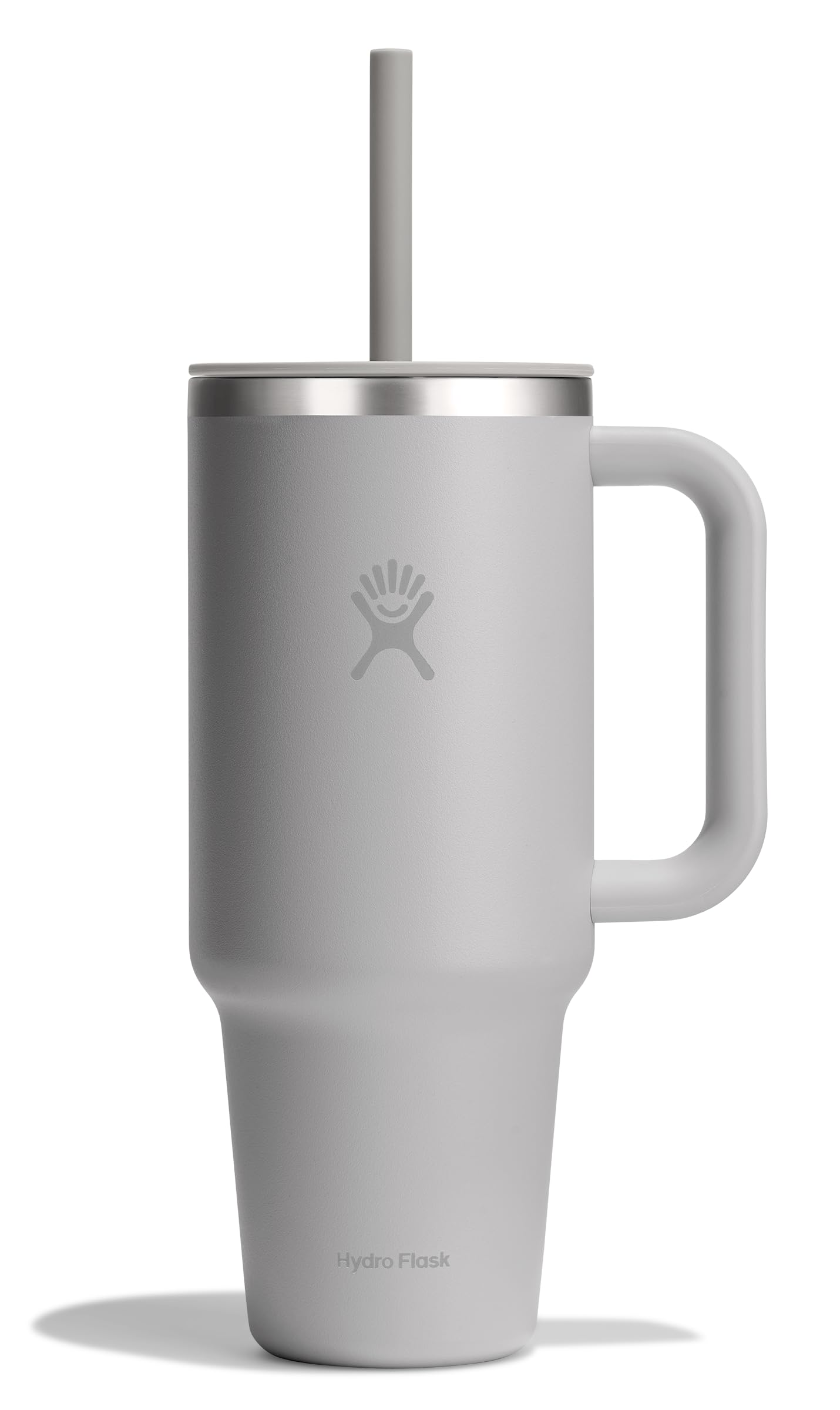 Hydro Flask Travel Tumbler with Handle, Lid and Straw - Insulated Stainless Steel in 40 Oz Agave