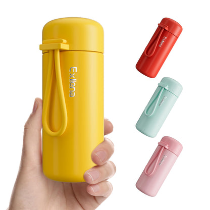 Exllena Mini Water Bottle 5oz, This is A EXTRA MINI Flask! Small Insulated Water Bottle for Hot&Cold Drinks, Water Bottle Purse with Carry Handle - 100% Leakproof Perfect for Travel...(Mint)