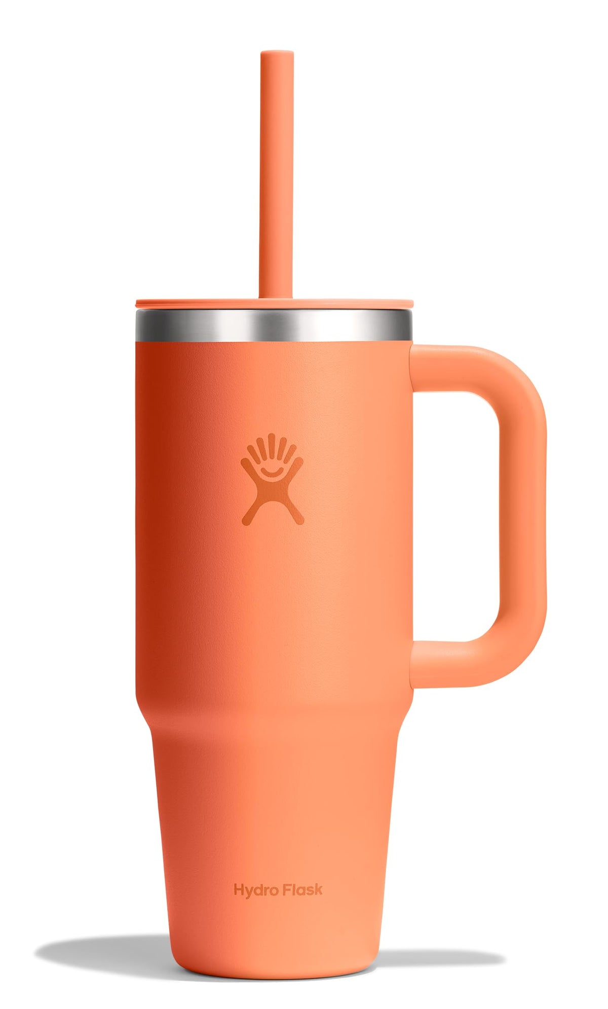 Hydro Flask Travel Tumbler with Handle, Lid and Straw - Insulated Stainless Steel in 40 Oz Agave