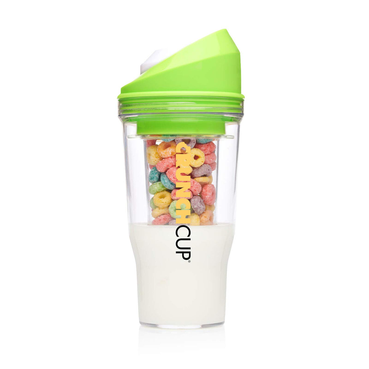CRUNCHCUP XL Portable Cereal Cup for Breakfast On the Go - Pink | Skip the Spoon and Bowl - Designed for a quick, convenient breakfast at home, on the go, or during busy mornings.
