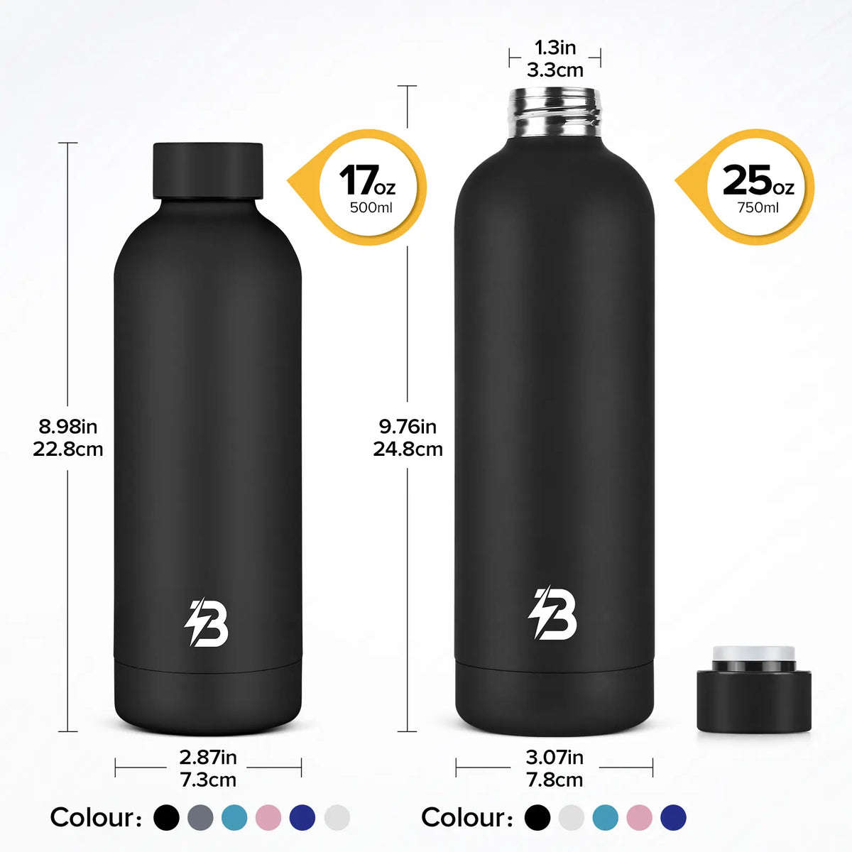 Insulated Water Bottle with Lid, 25 oz Reusable Leak-Proof Travel Mug, Metal Stainless Steel Portable Travel Cup for Sports, Gym, Outdoor