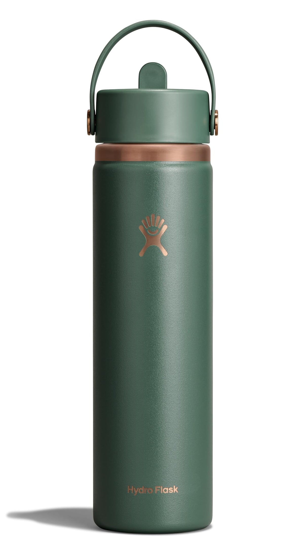 Hydro Flask Water Bottle - Insulated Stainless Steel - Wide Mouth Flex Straw Lid, Non Spill, Leakproof and Refillable in 32 Oz Tonal Birch