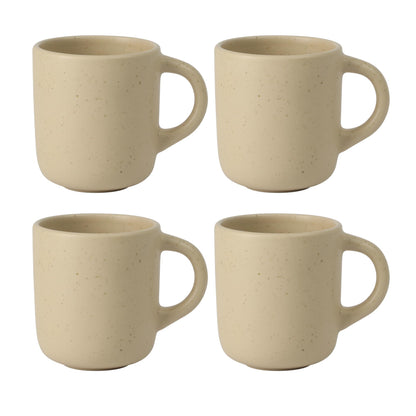 Two Time Oprah's Favorite Things Winner - Corsica Clay 4-Piece Mug Set – Burnt Apricot Terracotta Stoneware Coffee & Tea Cups, Durable Ceramic Drinkware