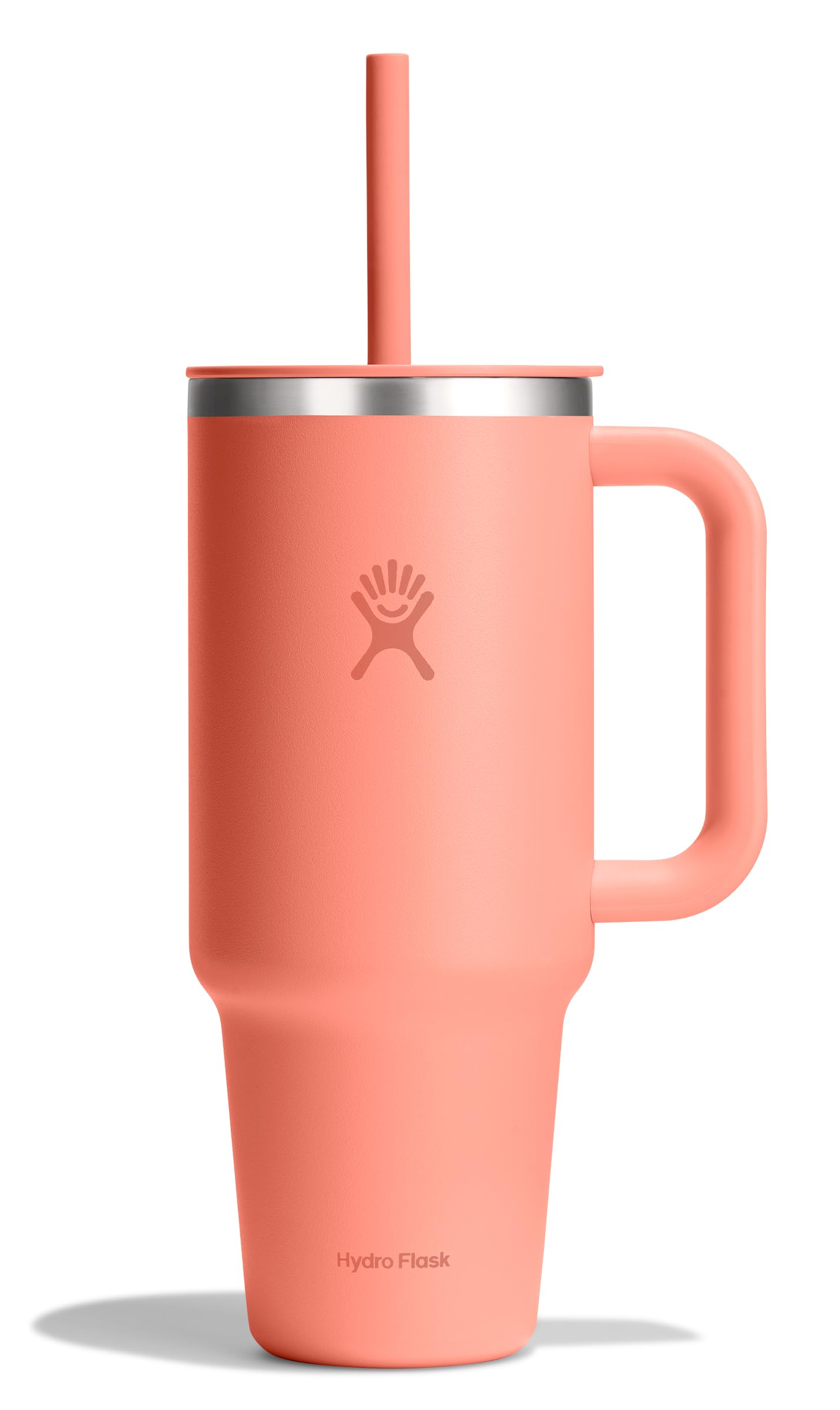 Hydro Flask Travel Tumbler with Handle, Lid and Straw - Insulated Stainless Steel in 40 Oz Trillium