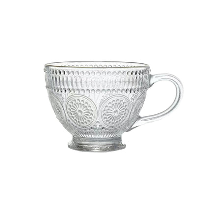 Transparent Oat Breakfast Milk Cup With Handle Large Capacity Oat Coffee Cup-Milk Cup -470ml