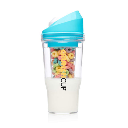 CRUNCHCUP XL Portable Cereal Cup for Breakfast On the Go - Pink | Skip the Spoon and Bowl - Designed for a quick, convenient breakfast at home, on the go, or during busy mornings.