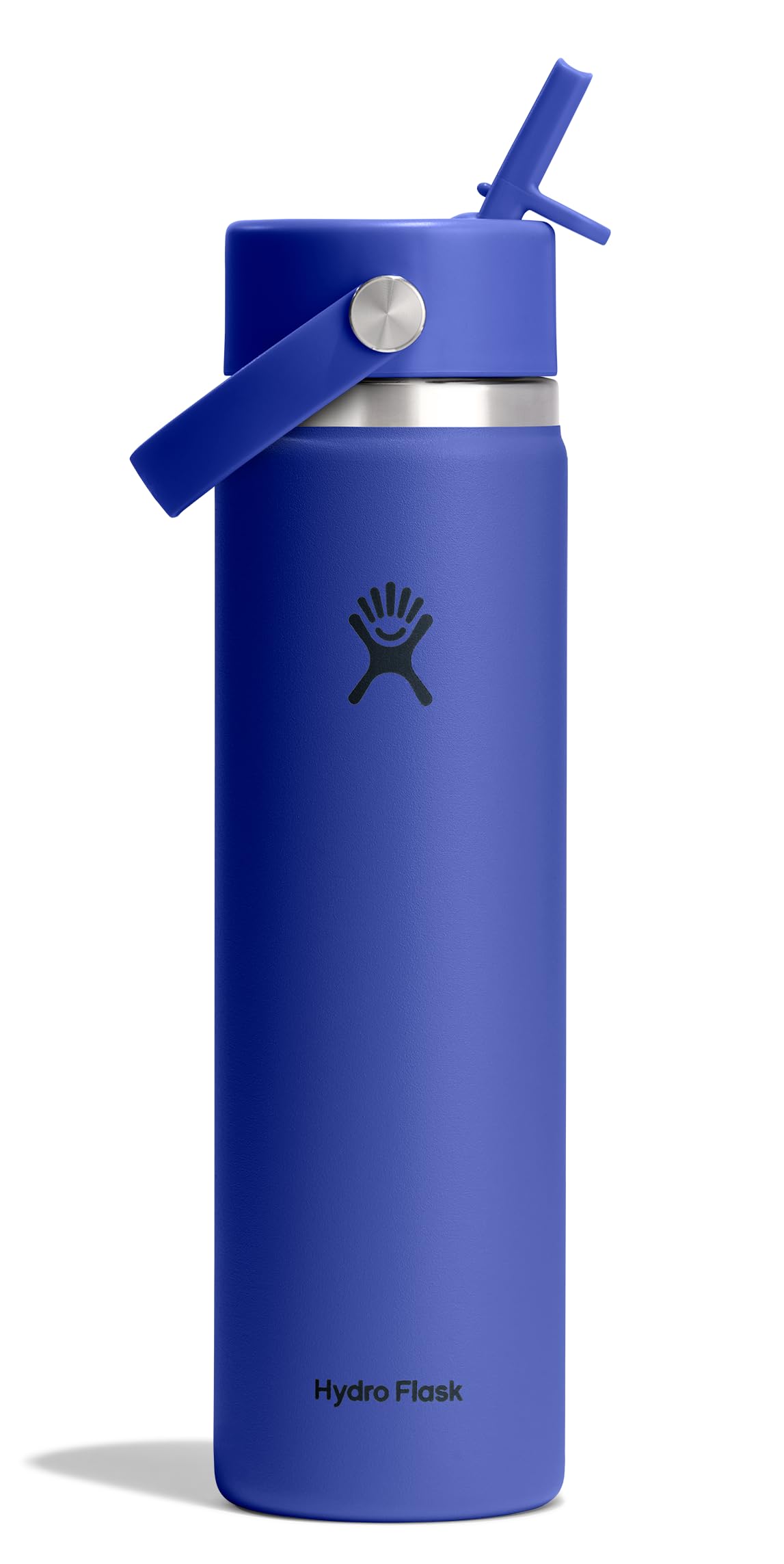 Hydro Flask Water Bottle - Insulated Stainless Steel - Wide Mouth Flex Straw Lid, Non Spill, Leakproof and Refillable in 32 Oz Tonal Birch
