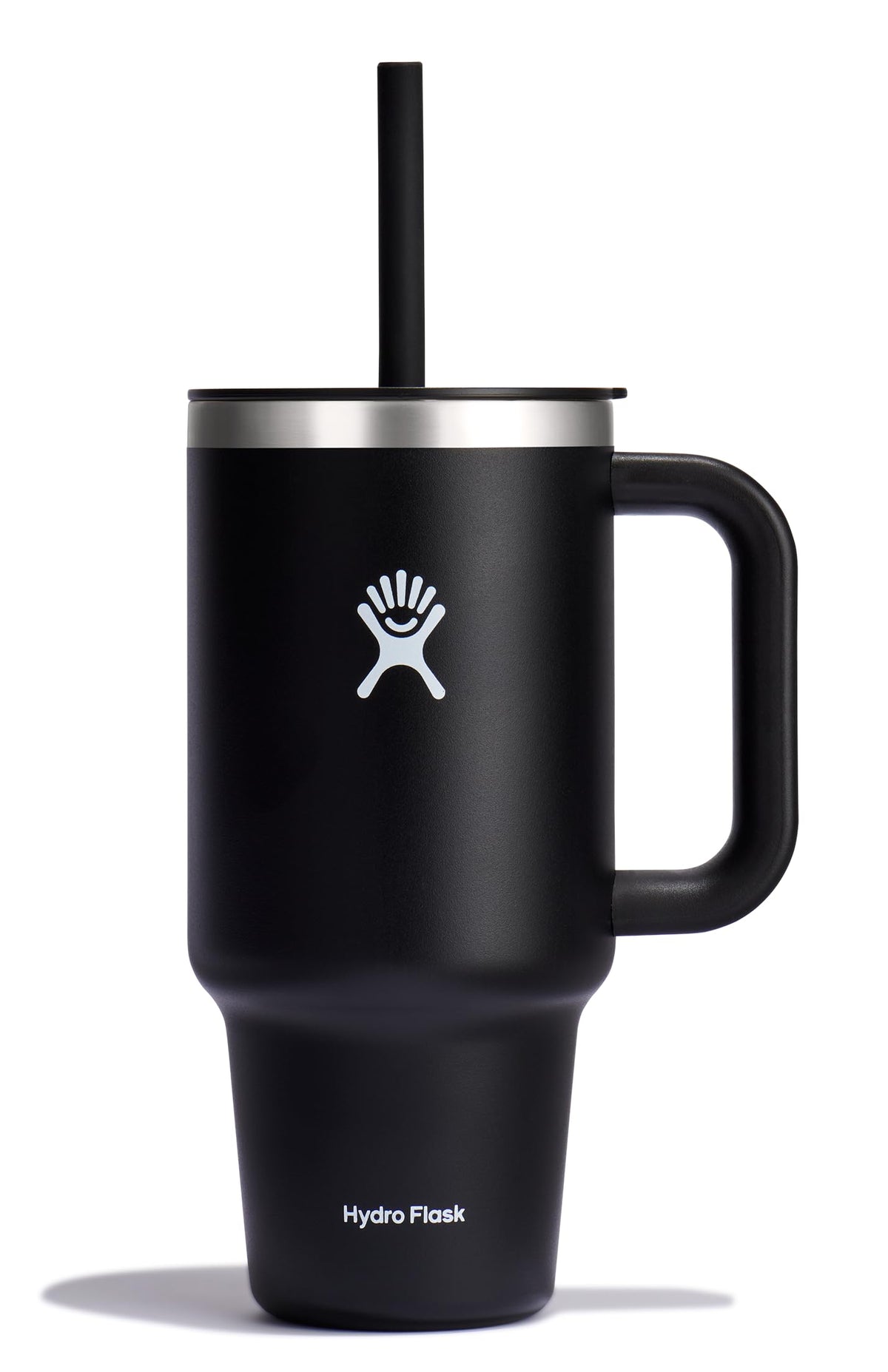 Hydro Flask Travel Tumbler with Handle, Lid and Straw - Insulated Stainless Steel in 40 Oz Agave