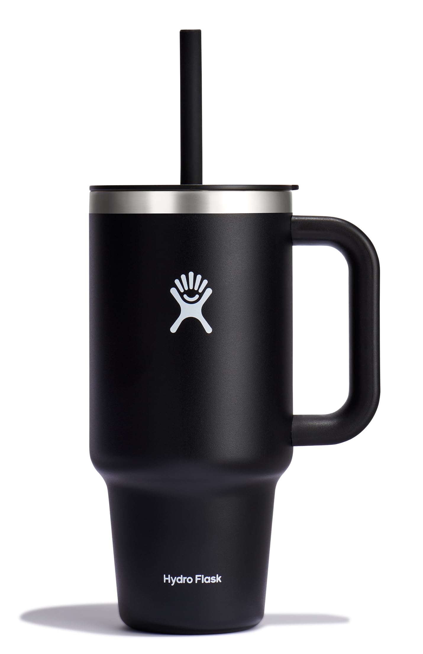 Hydro Flask Travel Tumbler with Handle, Lid and Straw - Insulated Stainless Steel in 40 Oz Trillium