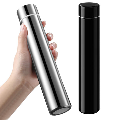Vesici 4 Pack Silver Slim Stainless Steel Insulated Water Bottle