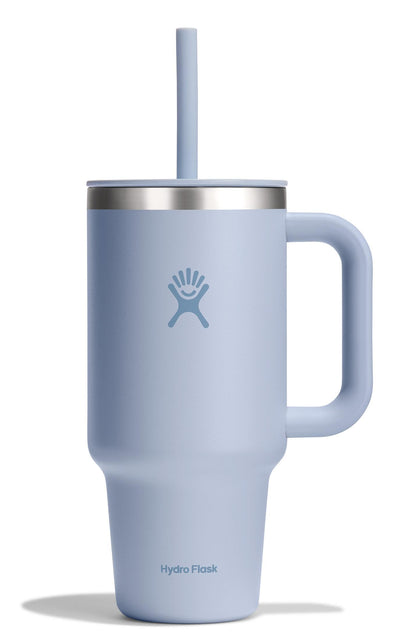Hydro Flask Travel Tumbler with Handle, Lid and Straw - Insulated Stainless Steel in 40 Oz Trillium