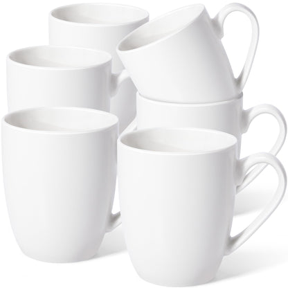 Urbanstrive 16 oz Large Coffee Mugs Set of 4 Ceramic Coffee Mug White Coffee Cups Tea Cups Idea Gift for Women Men House Warming Gifts New Home Office, White 4 Pack