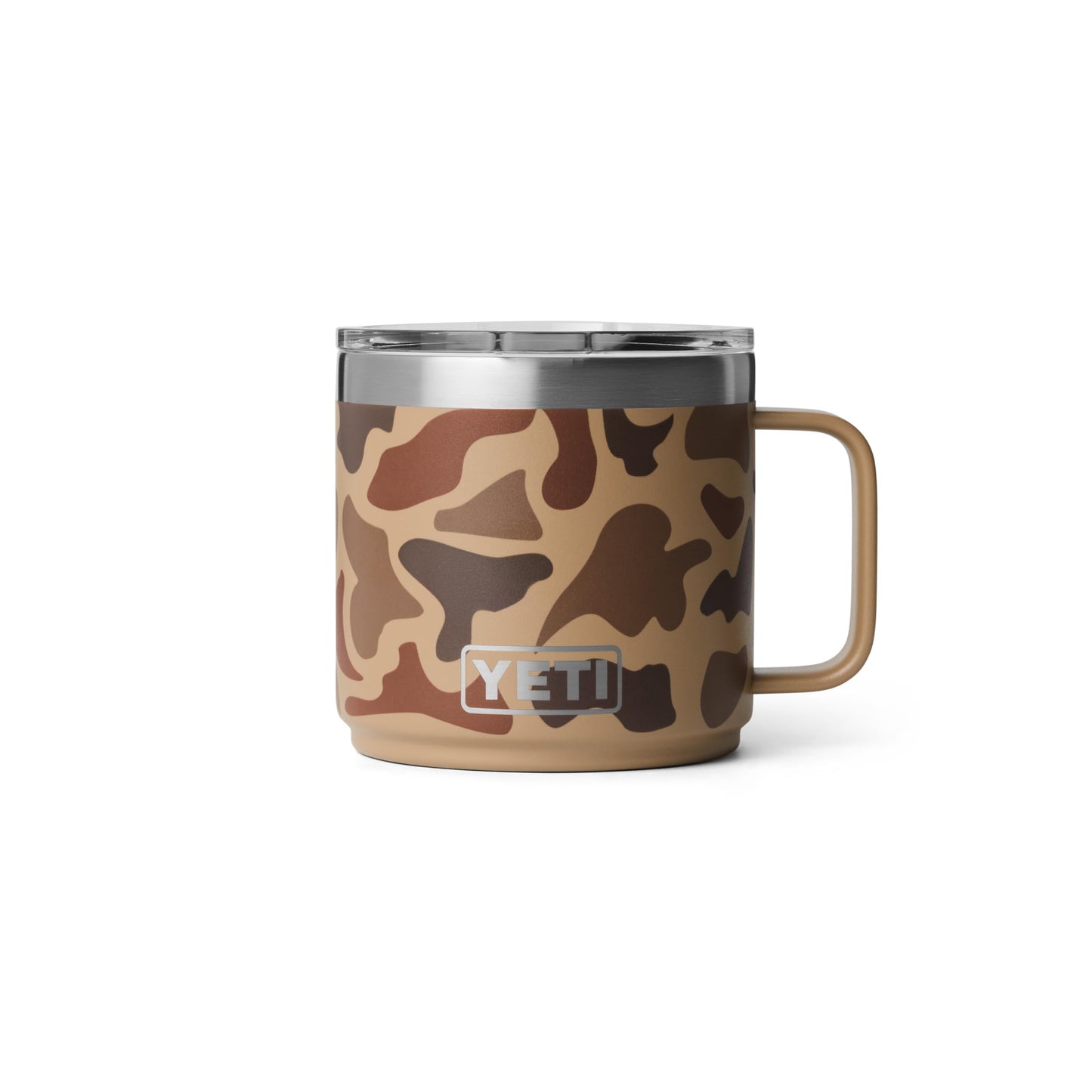 YETI Rambler 14 oz Ceramic Lined Stackable Mug, Cape Taupe | Double-Wall Vacuum Insulated, Stainless Steel with MagSlider Lid