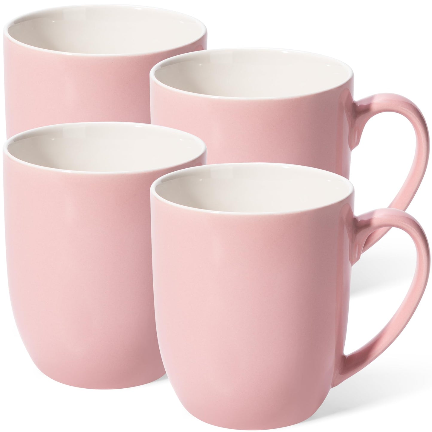 Urbanstrive 16 oz Large Coffee Mugs Set of 4 Ceramic Coffee Mug White Coffee Cups Tea Cups Idea Gift for Women Men House Warming Gifts New Home Office, White 4 Pack