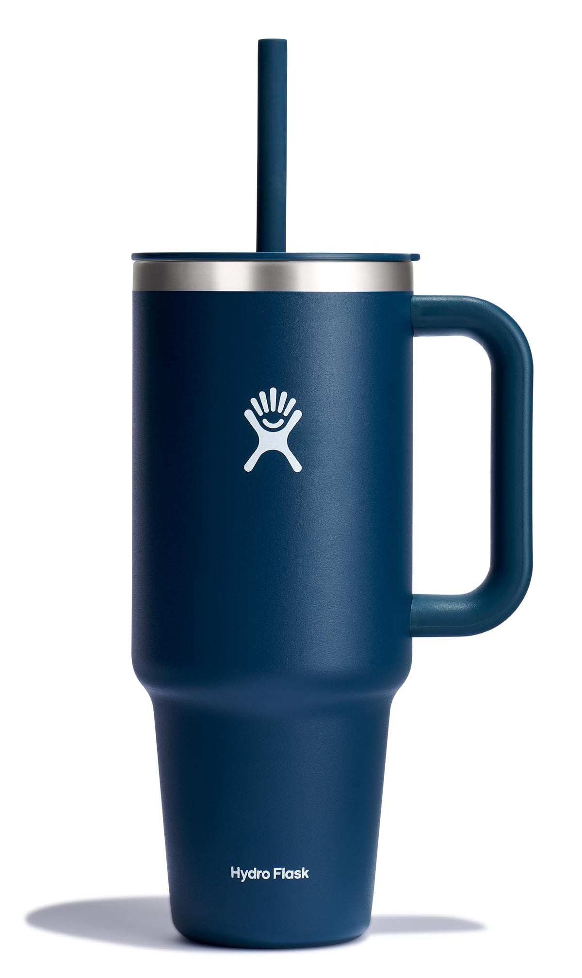 Hydro Flask Travel Tumbler with Handle, Lid and Straw - Insulated Stainless Steel in 40 Oz Agave