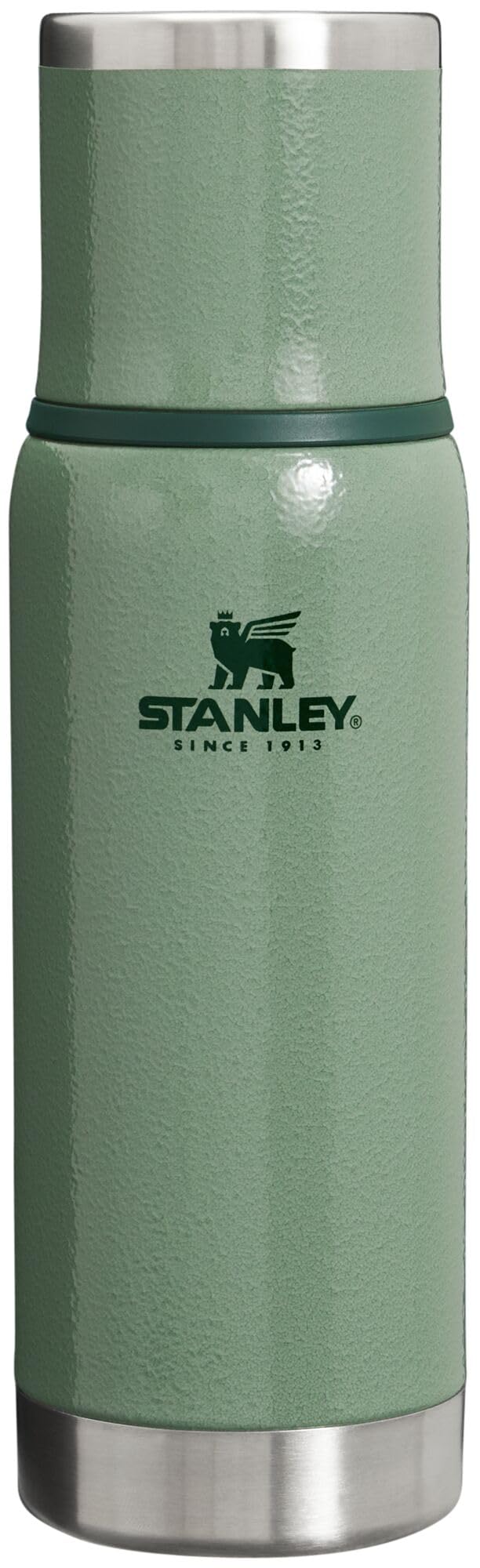 Stanley Adventure-To-Go Vacuum Bottle 25 oz | Wide Mouth with Leakproof Cup Lid | Keep Drinks Hot or Cold | Packable for Travel | Insulated Stainless Steel Thermal Bottle | BPA-Free | Frost White