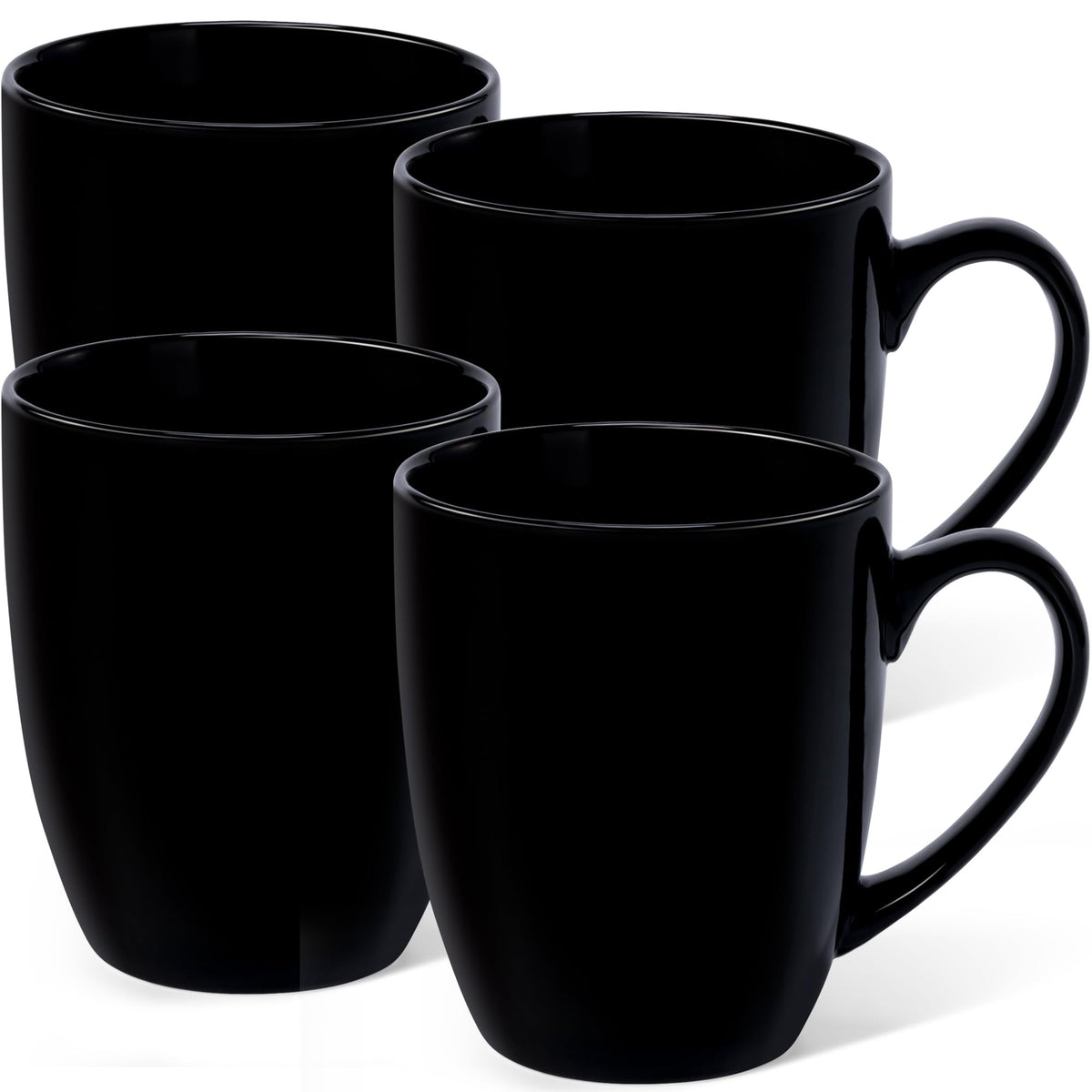 Urbanstrive 16 oz Large Coffee Mugs Set of 4 Ceramic Coffee Mug White Coffee Cups Tea Cups Idea Gift for Women Men House Warming Gifts New Home Office, White 4 Pack