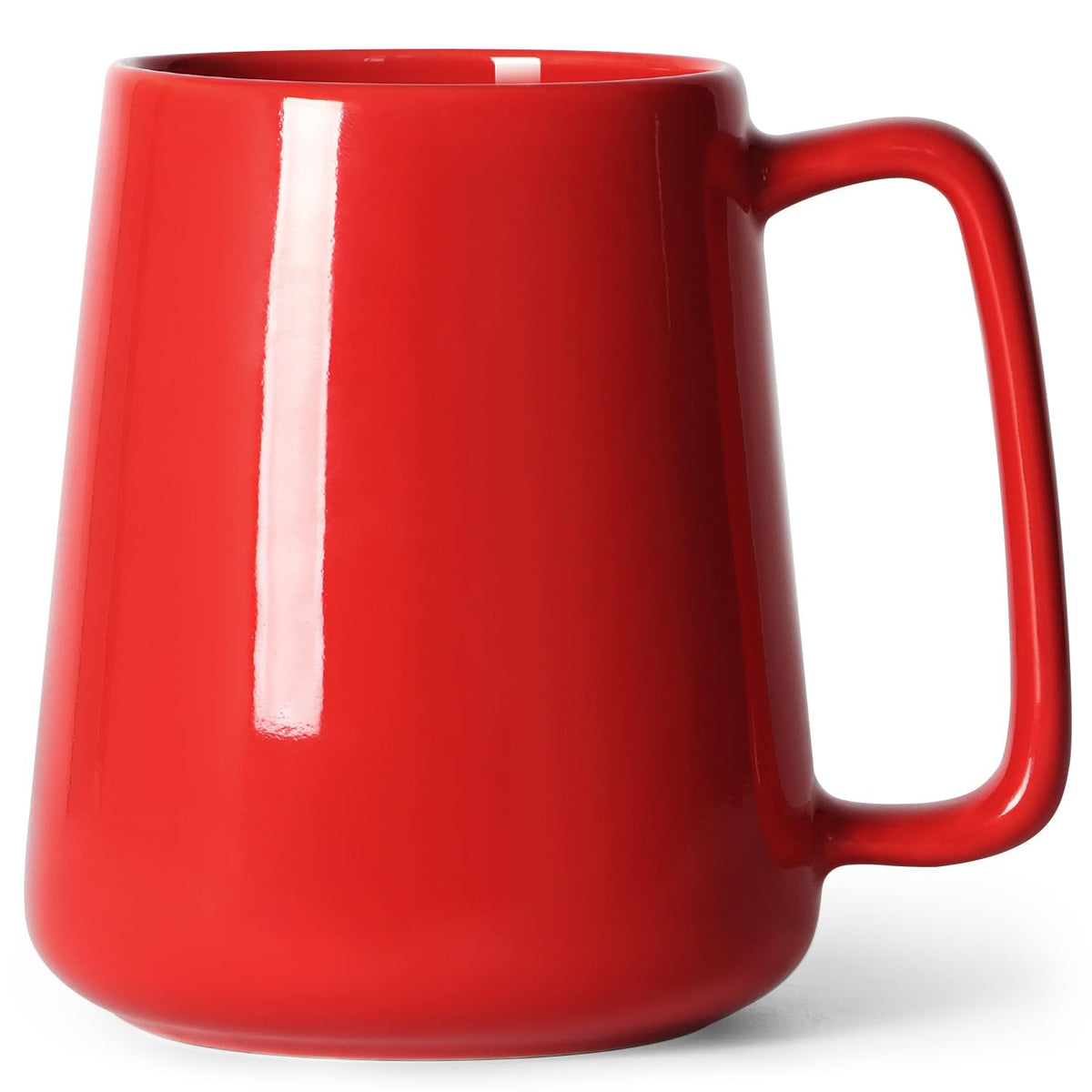 24 OZ Large Coffee Mug, Nice Ceramic Tea Cup with Big Handle for Dad Men Women, Unique Style For Any Kitchen, White