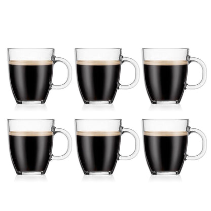 Bodum 12oz Bistro Coffee Mug Single-Wall Tempered Glass, 2 Pack, Clear | Single-Wall