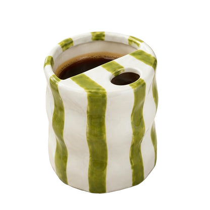 8 Oz Coffee Mug Large Espresso Cups With Saucer Ceramic Coffee Mugs Porcelain Coffee Cup With Saucer Hand-Painted Striped Art Cup And Saucer,C