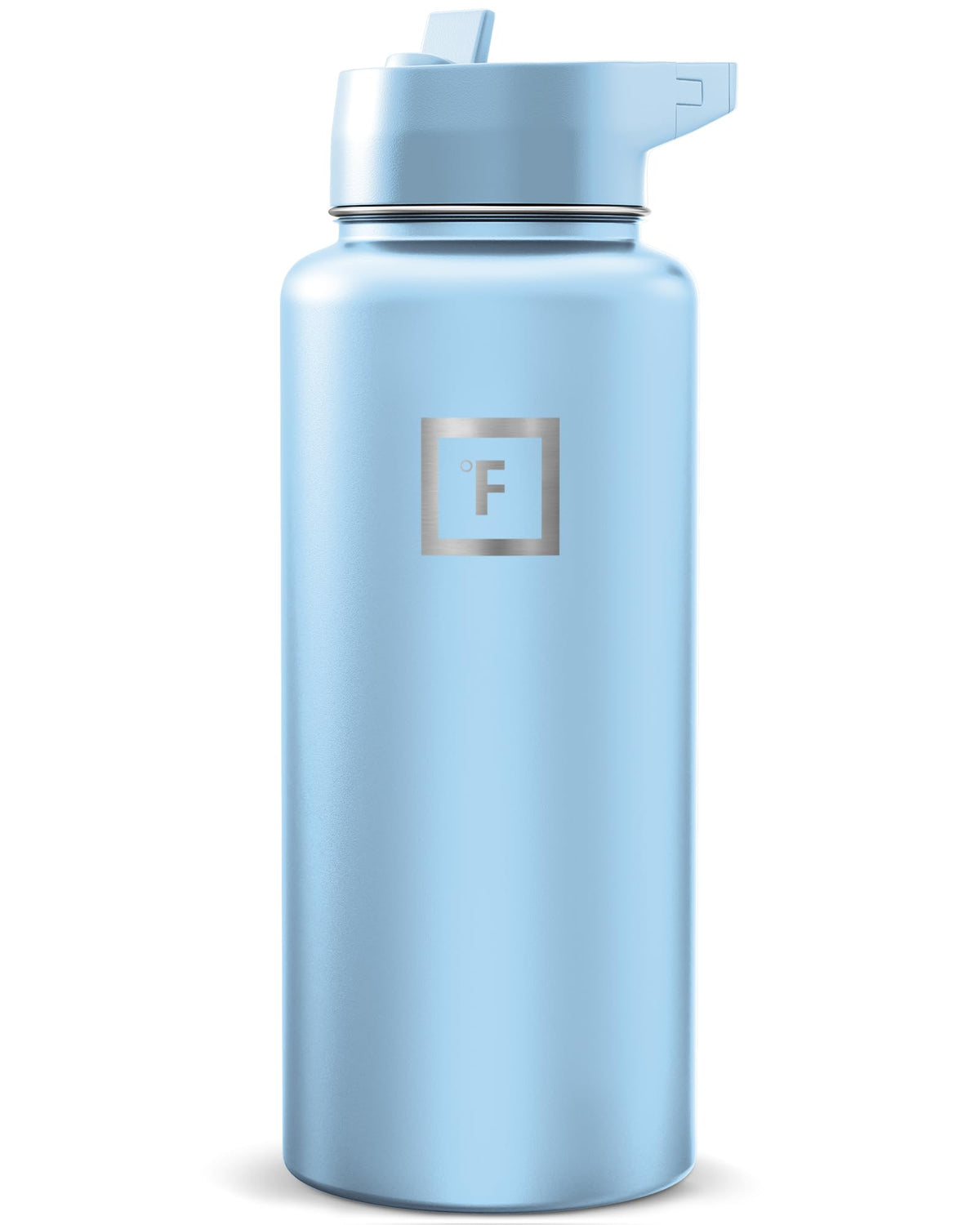 IRON °FLASK 32 oz Wide Mouth Water Bottle with 3 Lids | Insulated Stainless Steel Sports Water Bottle with 3 Leakproof Lids - BPA Free, Cold 24 Hrs, Sweat Free (Midnight Black)