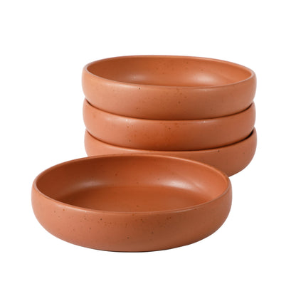 Two Time Oprah's Favorite Things Winner - Corsica Clay 4-Piece Mug Set – Burnt Apricot Terracotta Stoneware Coffee & Tea Cups, Durable Ceramic Drinkware