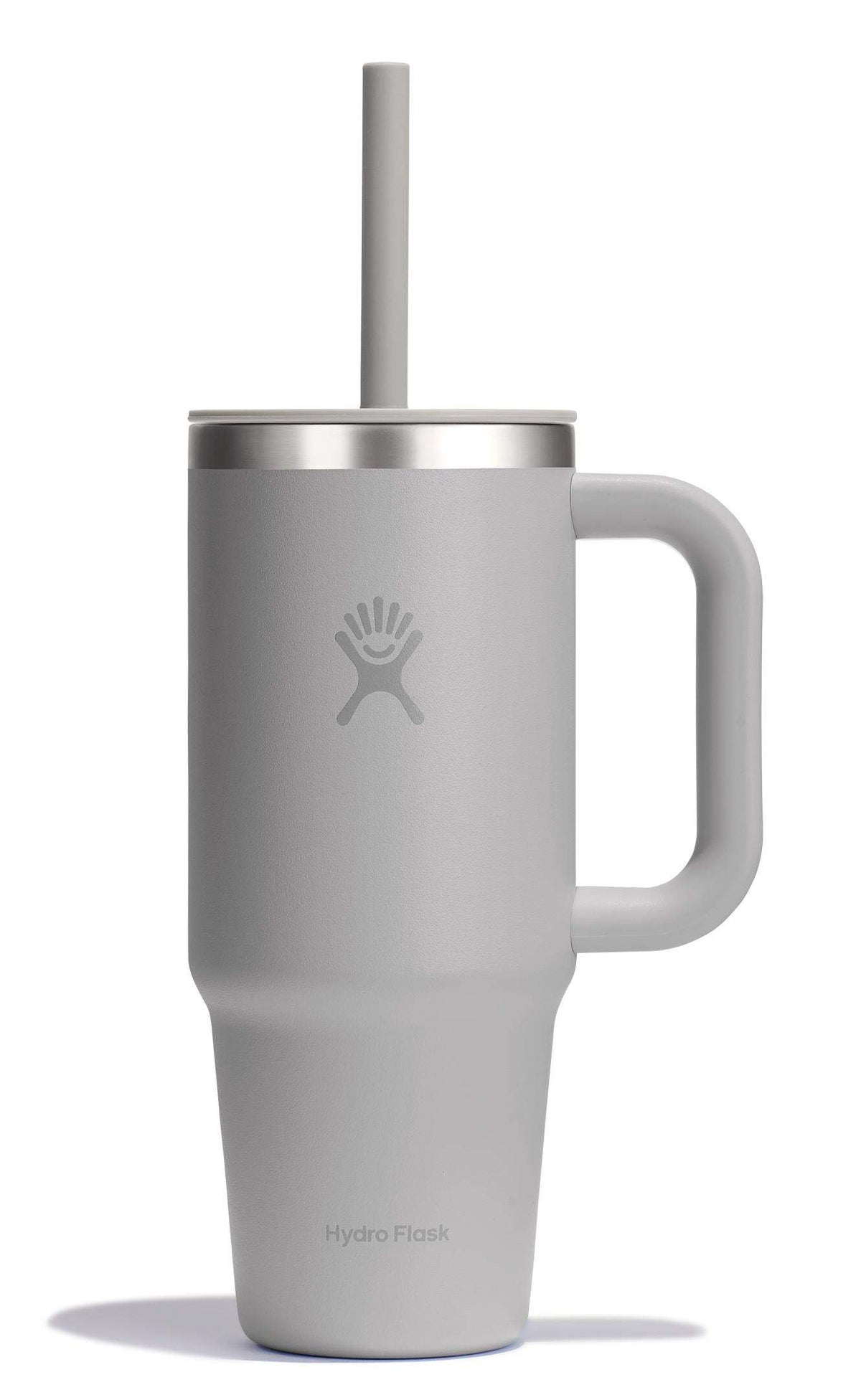 Hydro Flask Travel Tumbler with Handle, Lid and Straw - Insulated Stainless Steel in 40 Oz Agave
