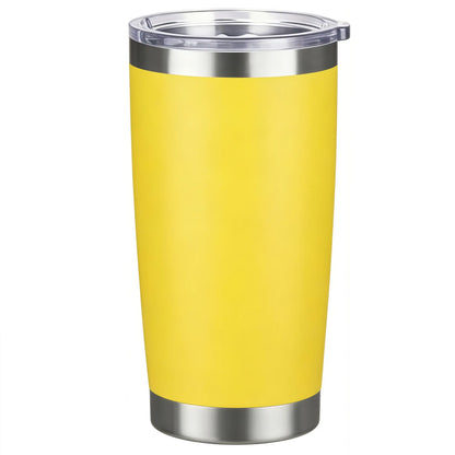 LMMAKE 1PC 20oz Portable Wide Mouth Reusable Thermos Cup, Double-Wall Vacuum Insulated Stainless Steel Flask with Powder-Coated Lid, Kitchenware Drinkware for Hot & Cold Drinks