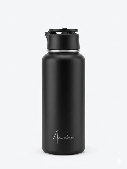 32oz Heat-Insulating Stainless Steel Water Bottle - Portable, Leak-Proof, BPA-Free Double Wall Vacuum Flask with Built-In Phone Holder, Keeps Cold 24H/Hot 12H for Outdoor Enthusiasts, Hiking Sports Water Bottles