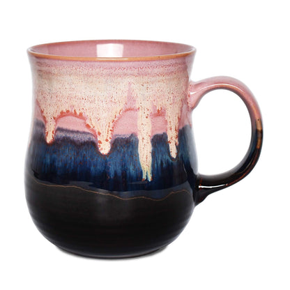 Bosmarlin Large Ceramic Coffee Mug, Blue Big Tea Cup for Office and Home, 21 Oz, Dishwasher and Microwave Safe, 1 PCS