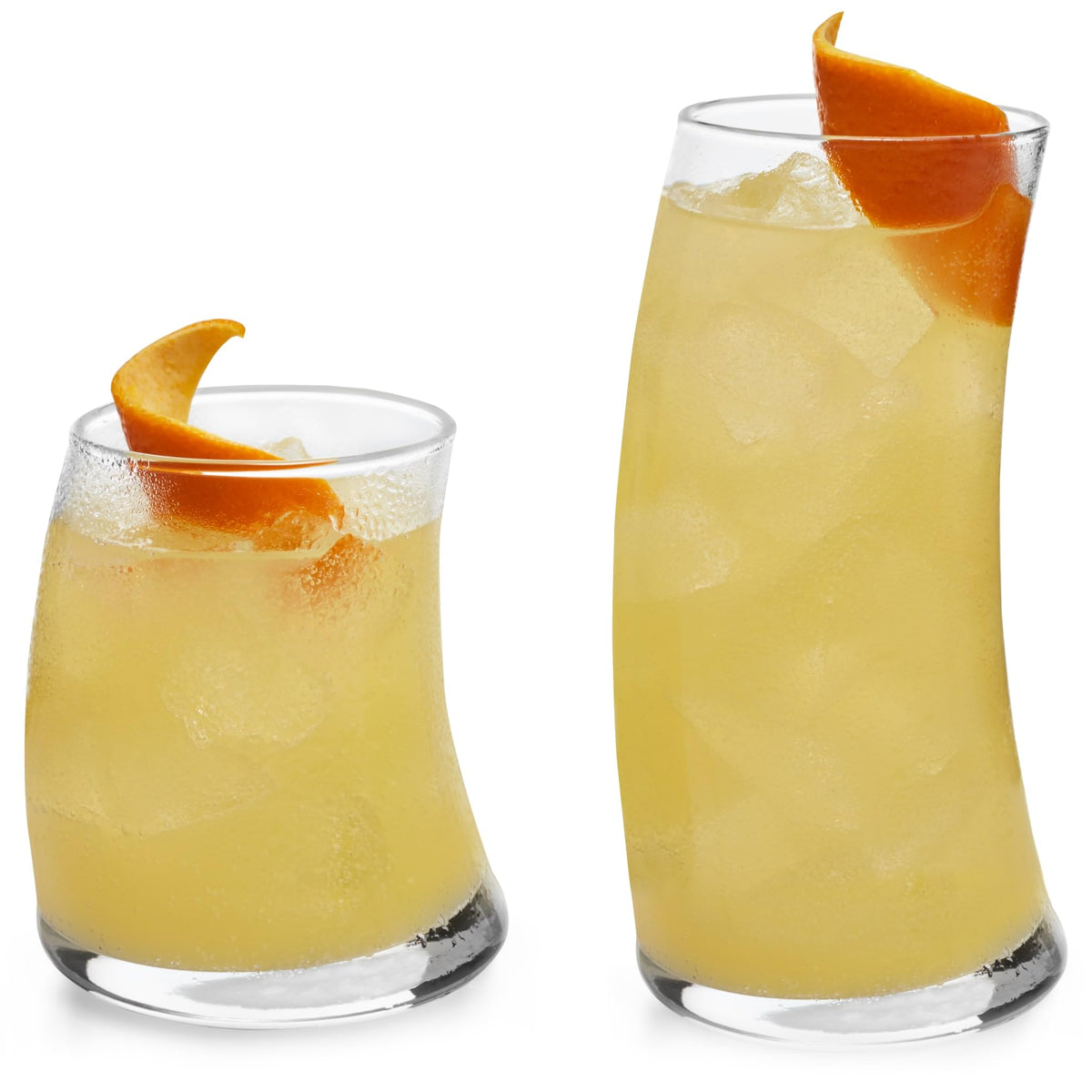Province Tumbler & Rocks Drinking Glasses Set of 16, Tall Glass Cups | 15.2 oz and 11.1 oz Capacities for Water, Juice, Cocktails, and More with Lightweight Design and Dishwasher-Safe Cleanup