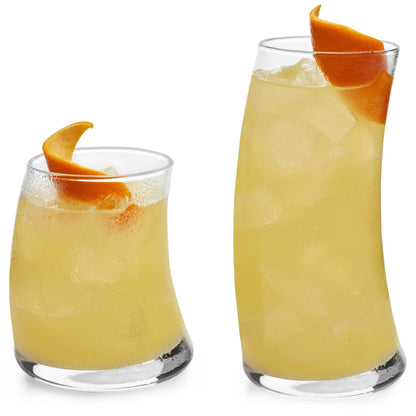 Province Tumbler & Rocks Drinking Glasses Set of 16, Tall Glass Cups | 15.2 oz and 11.1 oz Capacities for Water, Juice, Cocktails, and More with Lightweight Design and Dishwasher-Safe Cleanup