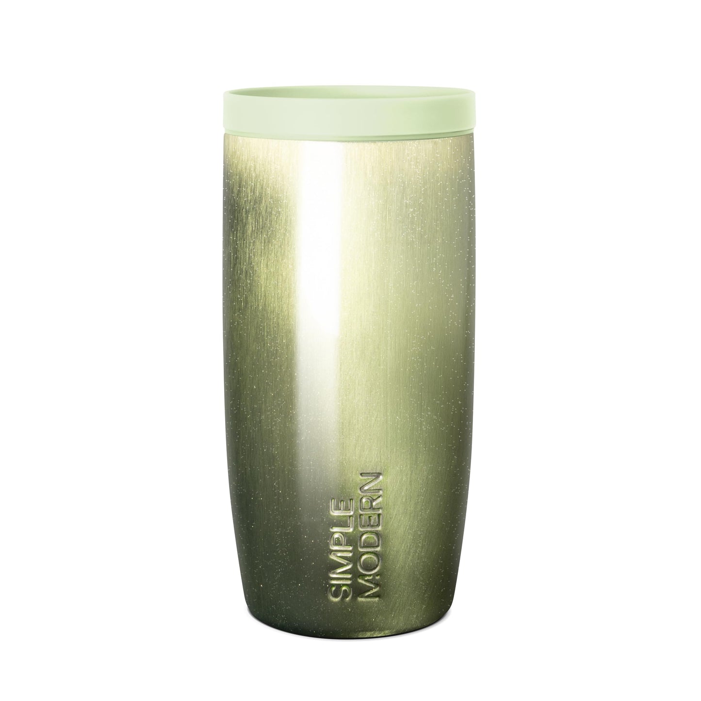 Simple Modern Insulated Travel Coffee Mug 360° Lid | 16oz | Green | Voyager Ceramic-Lined Insulated Stainless Steel Coffee Tumbler Iced Coffee Cup, Mug with Lid | Fits Cupholder, Sea Glass Sage