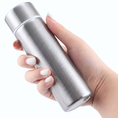 Vesici 4 Pack Mini Insulated Stainless Water Bottle,Silver | 4.4 oz Small Insulated Flask, for Purse Leak Proof Pocket, Keeps Drink Cold and Hot, for Women Kids Lunch Bag Coffee Travel
