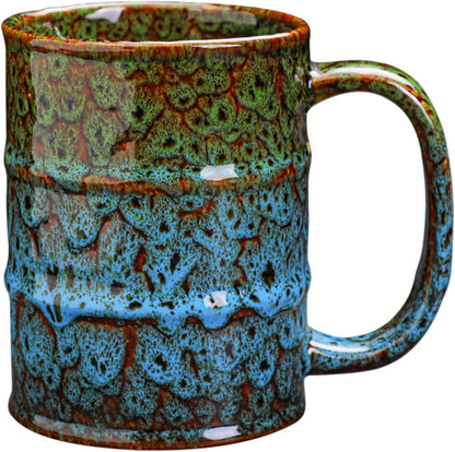 Coffee Mug,20 Oz Coffee Cups Ceramic Tea Cup Large Coffee Mug for Office and Home - Dishwasher and Microwave Safe Novelty Coffee Mug(1,Green and Blue)