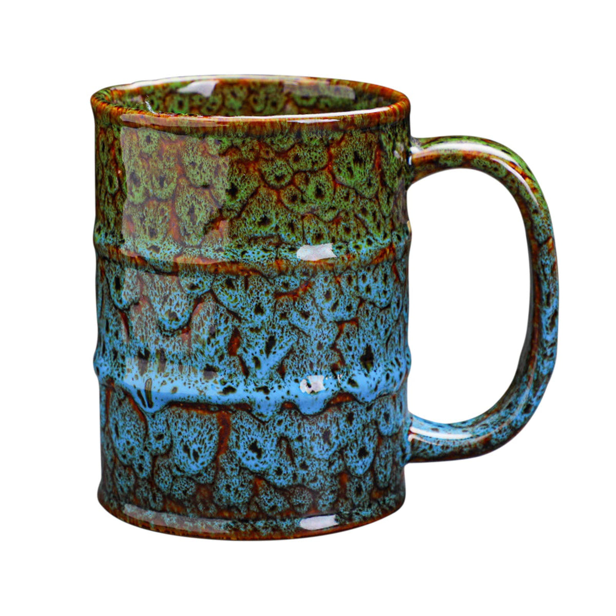 Coffee Mug,20 Oz Coffee Cups Ceramic Tea Cup Large Coffee Mug for Office and Home - Dishwasher and Microwave Safe Novelty Coffee Mug(1,Green and Blue)