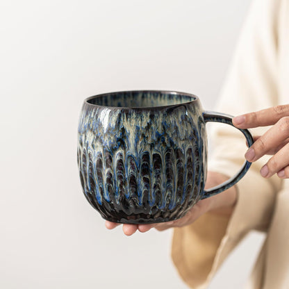 Large Ceramic Coffee Mug - 20oz Big Tea Cup, Blue | Large Tea Mug, Microwave Safe, Dishwasher Safe