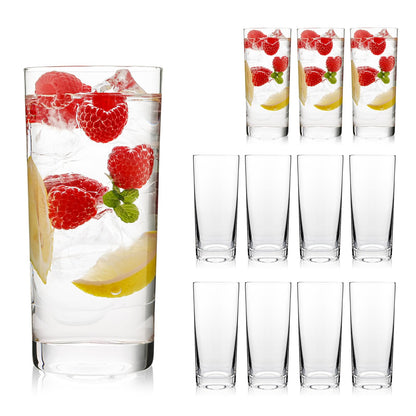 Highball Glasses Set of 6, 16oz Tall Drinking Glasses, Water Glass for Kitchen, Tom Collins Glasses, Mojito Glass Cups, Cocktail Glasses for Bar Glassware