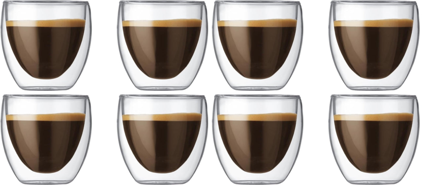 Bodum 15oz Pavina Double Wall High-Heat Borosilicate Glass, Set of 2, Clear