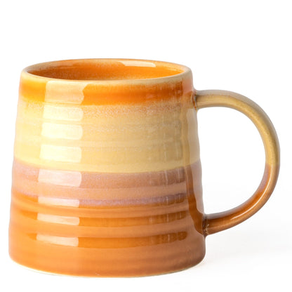 15.5oz Large Heavyweight Ceramic Mug, Reactive (Light Green) | 15.5oz Medium-Large, Heavy Weighted Stoneware, Reactive Transmutation Glaze, Microwave & Dishwasher Safe, Gift Box